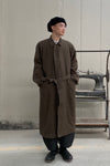 AVIVA JIFEI XUE Oversized long coat with detachable vest AJX-FW22-OLC-BR-SHENZONG Dark Brown FW22-OLC-BR